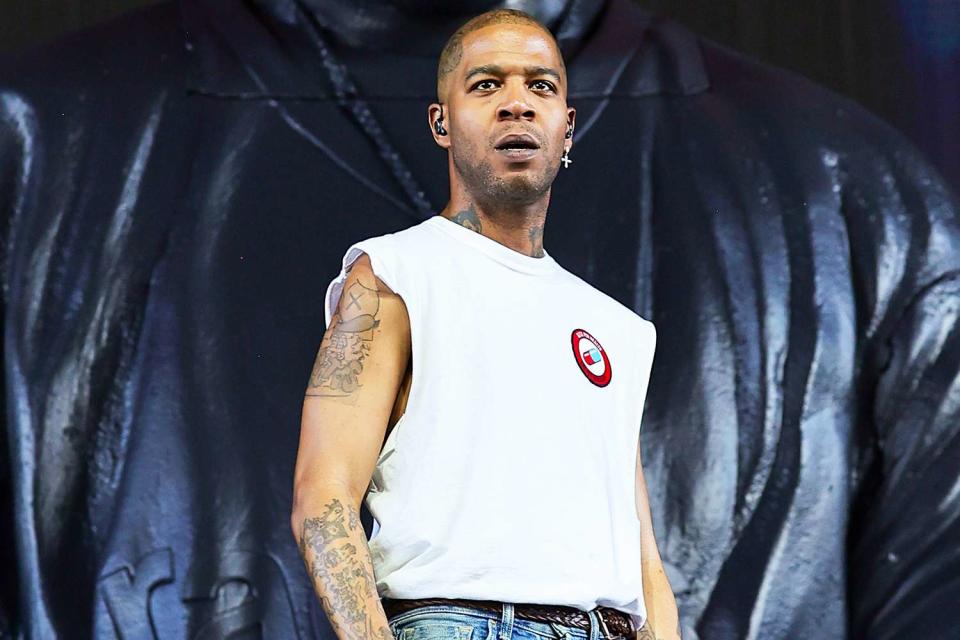 <p>Theo Wargo/Getty</p> Kid Cudi performs at Sahara Tent during the 2024 Coachella Valley Music and Arts Festival at Empire Polo Club on April 21, 2024 in Indio, California