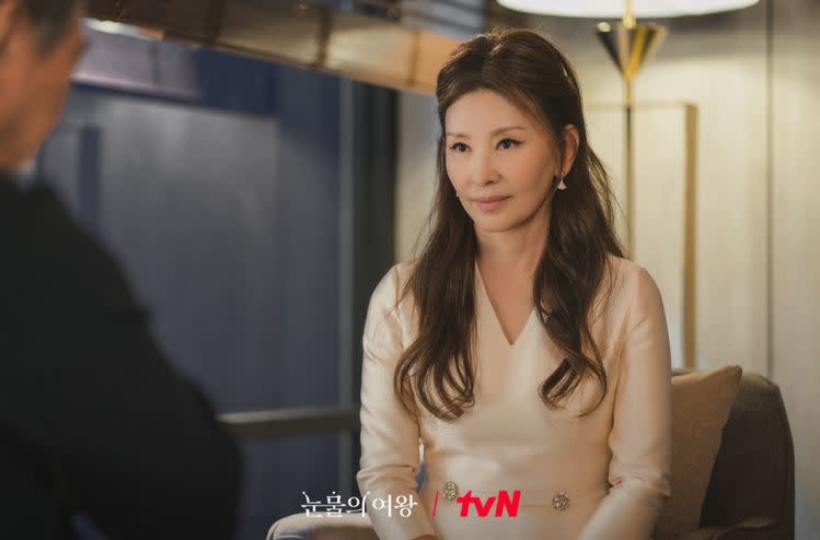李美淑在《淚之女王》飾演反派。（圖／翻攝自tvN）