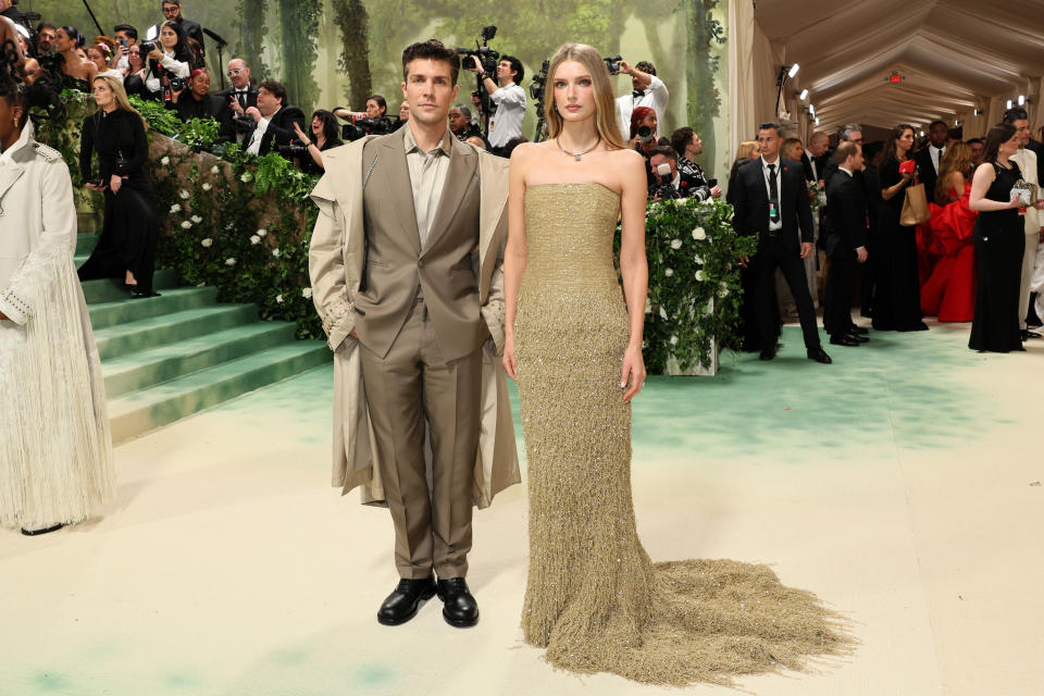 Roberto Bolle and Lily Donaldson attend the 2024 Met Gala 