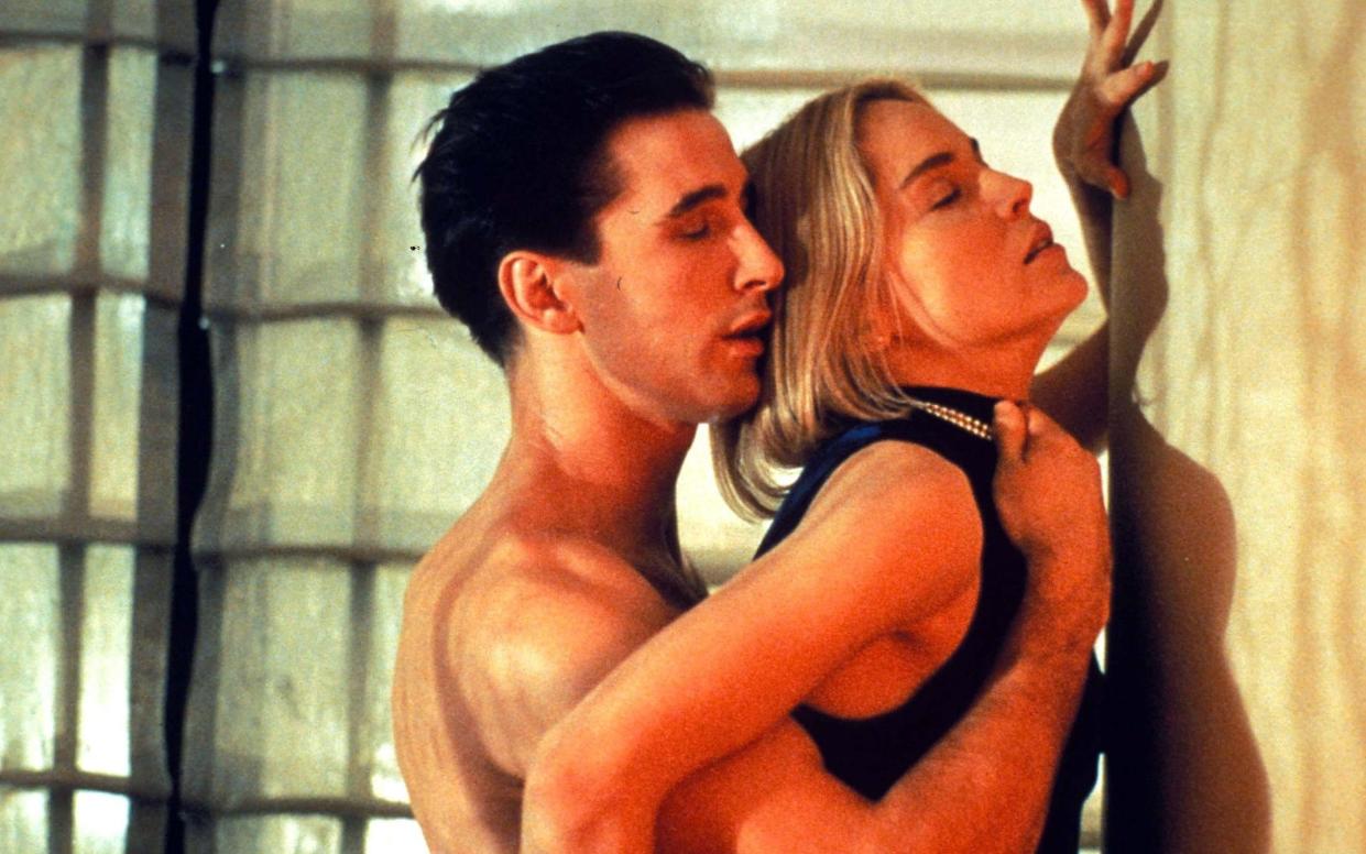 Sharon Stone claims Robert Evans pressured her to have sex with her co-star Billy Baldwin