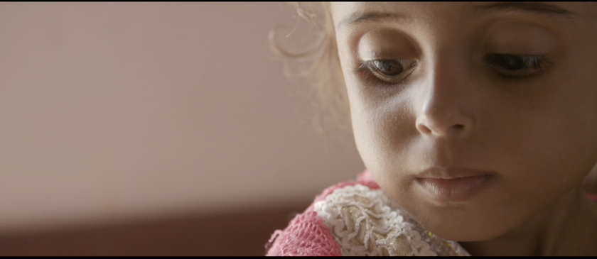 Six-year-old Abeer Otham Thaneb in a scene from "Hunger Ward"