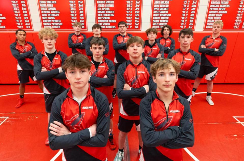 Behind a strong junior class, Rose Hill has ascended to become the top-ranked high school wrestling team in Kansas.