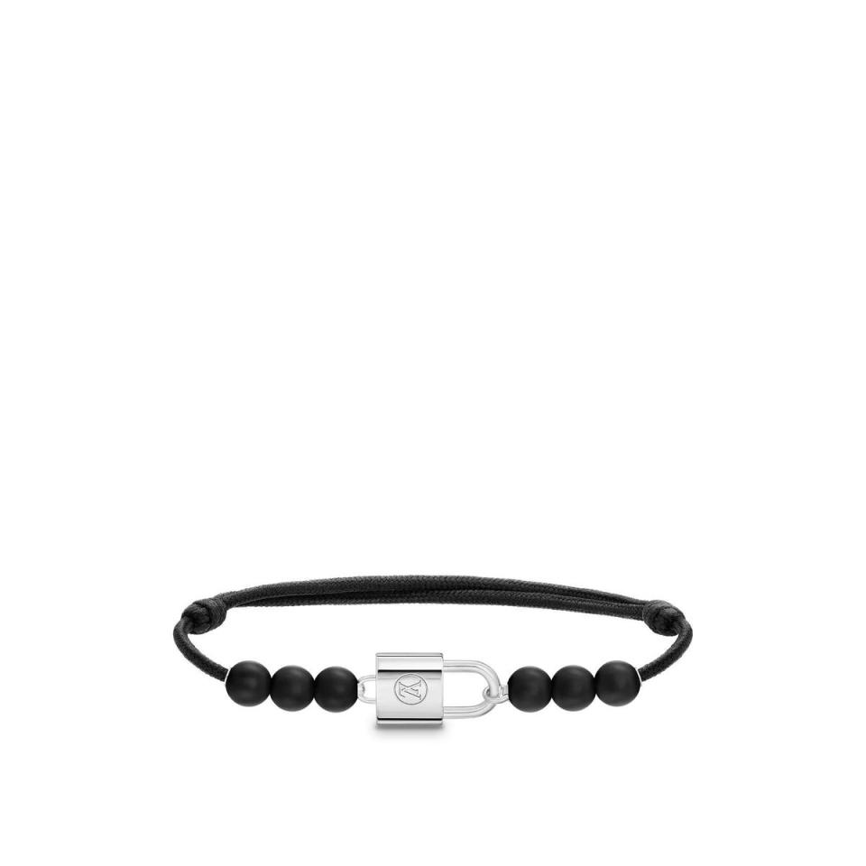 Silver Lockit黑色鈦金屬珠子及黑色聚酯纖維繩手鍊。NT$22,700