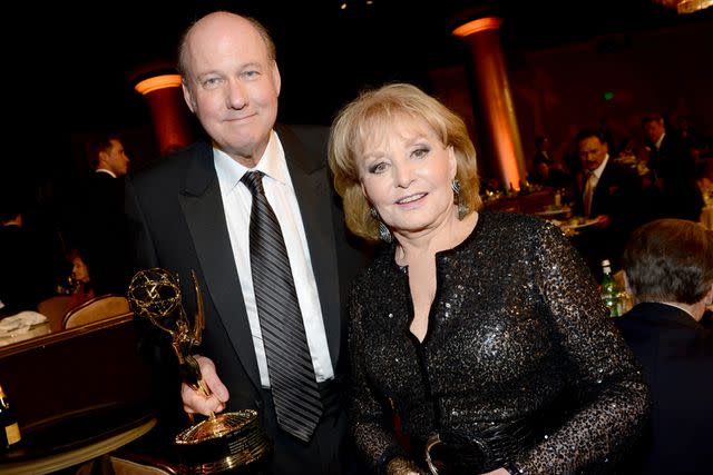 <p>Michael Buckner/WireImage</p> Bill Geddie and Barbara Walters