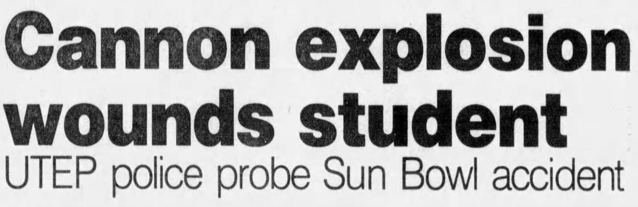 Nov. 19, 1990, Cannon explosion wounds student