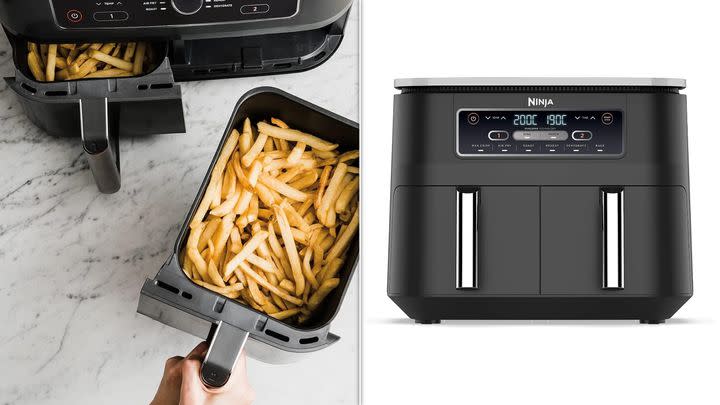 This Ninja dual air fryer is down by 23%. It's perfect for midweek meals!