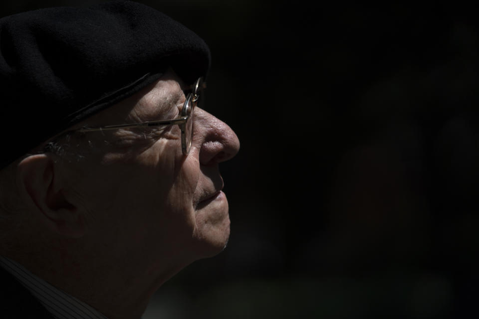 Jose Barba, one of many victims in the Legion of Christ sex scandal, poses for a portrait in Mexico City, Tuesday, Feb. 22, 2022. Barba was one of the first persons to come forward, accusing the disgraced founder of the Legion Father Marcial Maciel of sexual abuse before the Vatican. It has been 25 years since a Connecticut newspaper exposed one of the Catholic Church’s biggest sexual abuse scandals. And still some of the whistleblowers are seeking reparations from the Legion of Christ after reporting that the revered founder of the Legion of Christ religious order had raped and molested them when they were boys. (AP Photo/Marco Ugarte)