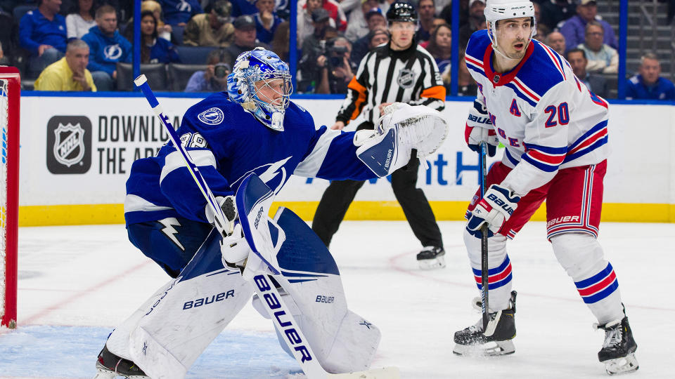 The goaltending will take center stage in the Lightning vs. Rangers series.  (Photo by Scott Audette /NHLI via Getty Images)