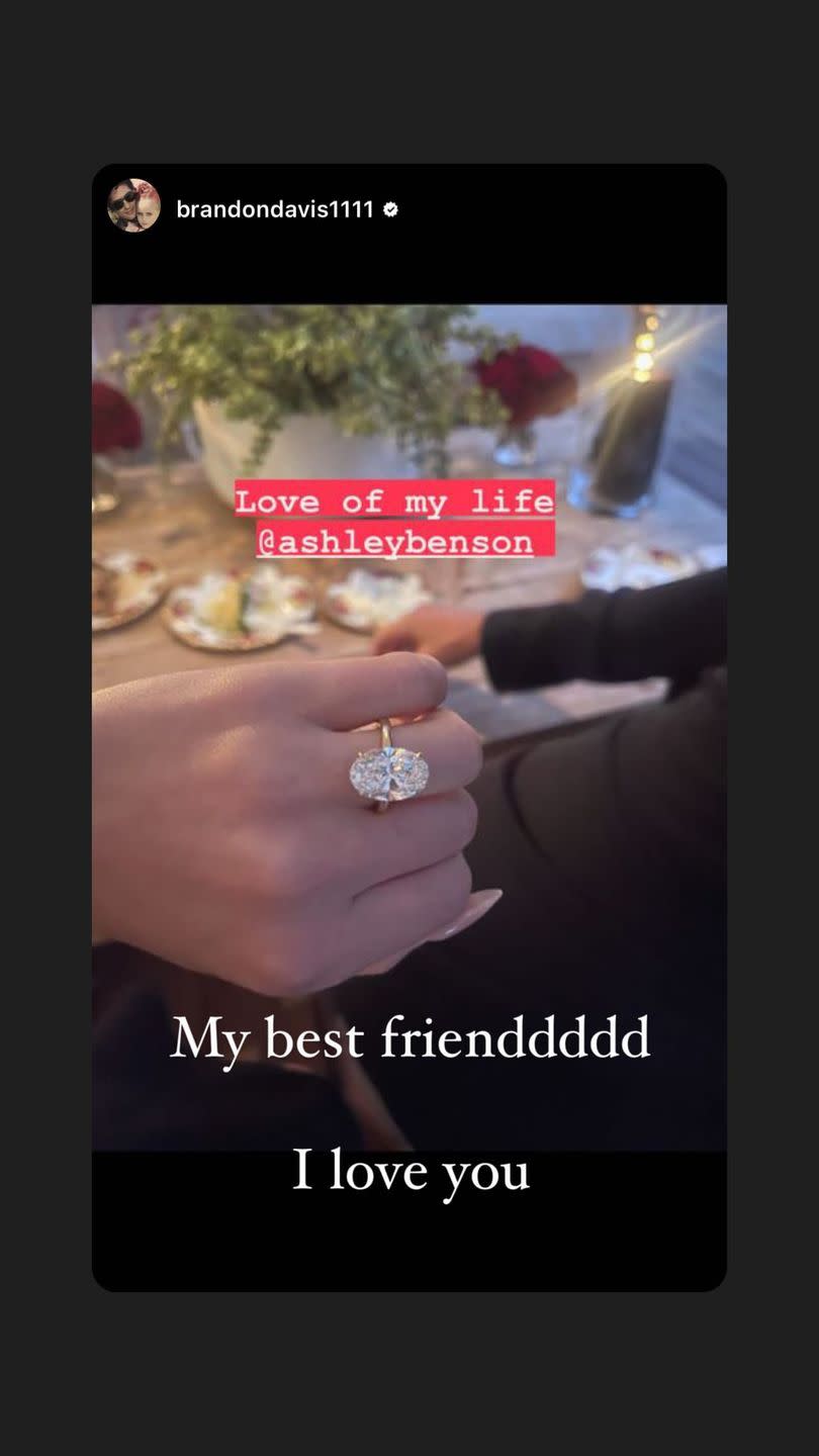 ashley benson confirms engagement to brandon davis