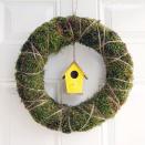 <p>We'd love this wreath even without the adorable hand-painted birdhouse hanging in the opening. If this green wreath wrapped in twine is speaking to you, learn how to make it yourself on <a href="http://www.craftiments.com/2014/04/moss-twine-birdhouse-wreath.html" rel="nofollow noopener" target="_blank" data-ylk="slk:Craftiments;elm:context_link;itc:0;sec:content-canvas" class="link ">Craftiments</a>.</p><p><a class="link " href="https://www.amazon.com/KINGLAKE-Natural-Christmas-Gardening-Applications/dp/B00WHXQIJA/ref=sr_1_1_sspa?tag=syn-yahoo-20&ascsubtag=%5Bartid%7C10057.g.3261%5Bsrc%7Cyahoo-us" rel="nofollow noopener" target="_blank" data-ylk="slk:Shop Now;elm:context_link;itc:0;sec:content-canvas">Shop Now</a></p>