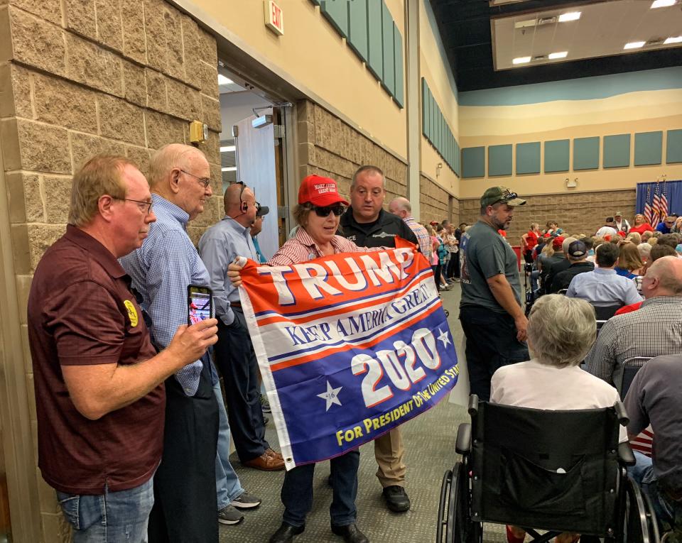 Ted Cruz’s rally with Donald Trump Jr. in Wichita Falls, Texas, felt like a rally for the president. (Photo: Holly Bailey/Yahoo News)