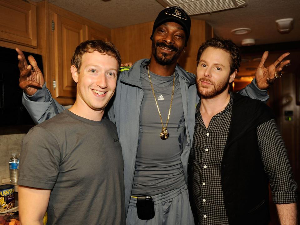 Sean Parker Mark Zuckerberg Snopp Dogg