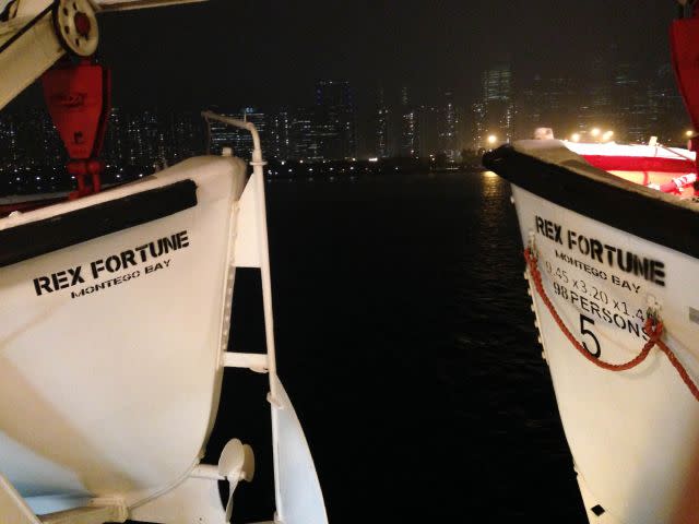 Hong Kong from the deck of the Rex Fortune. <span class="inline-image-credit">(Kevin Lau)</span>
