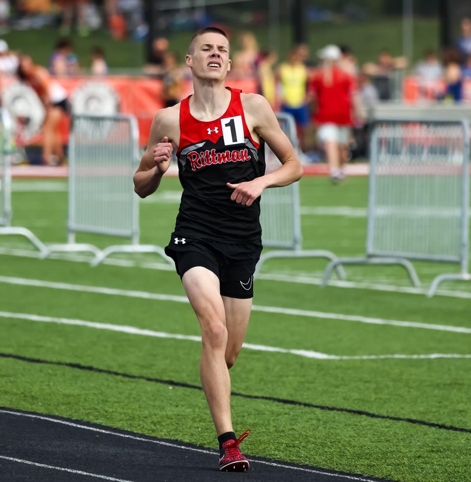 Rittman's Luke Snyder is one of several locals to advance to regionals in multiple events.