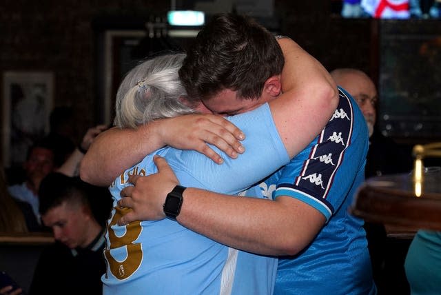 Manchester City fans were left distraught after the final failure