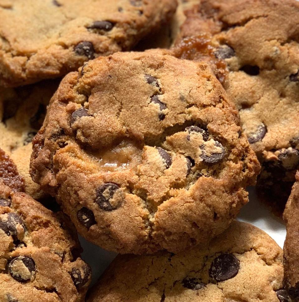 This ooey-gooey take on the classic chocolate chip cookie features Swedish mörk syrup, dark chocolate chips, and toffee.