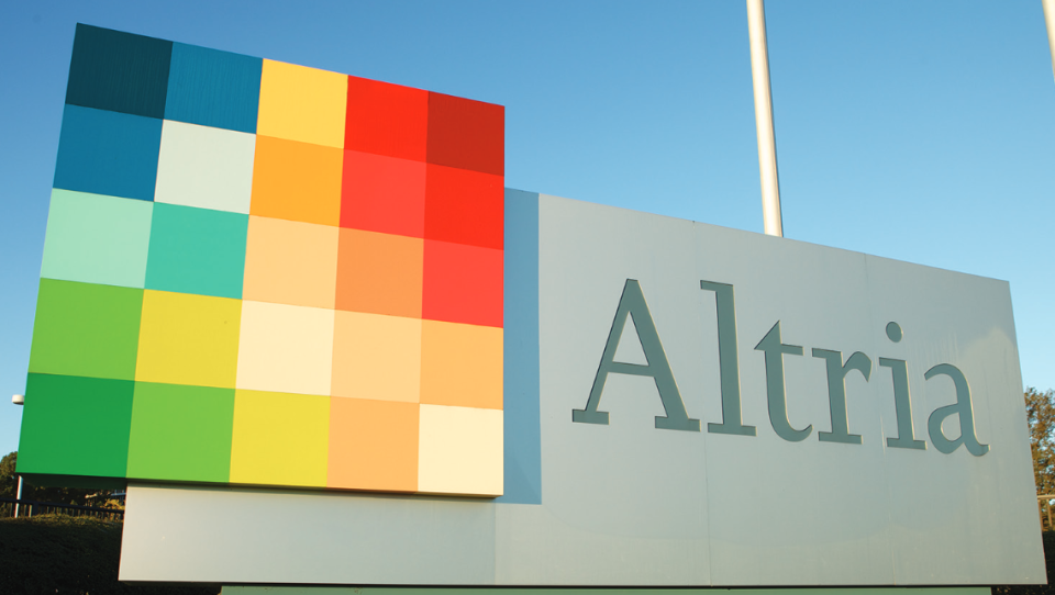 Altria sign with color mosaic.