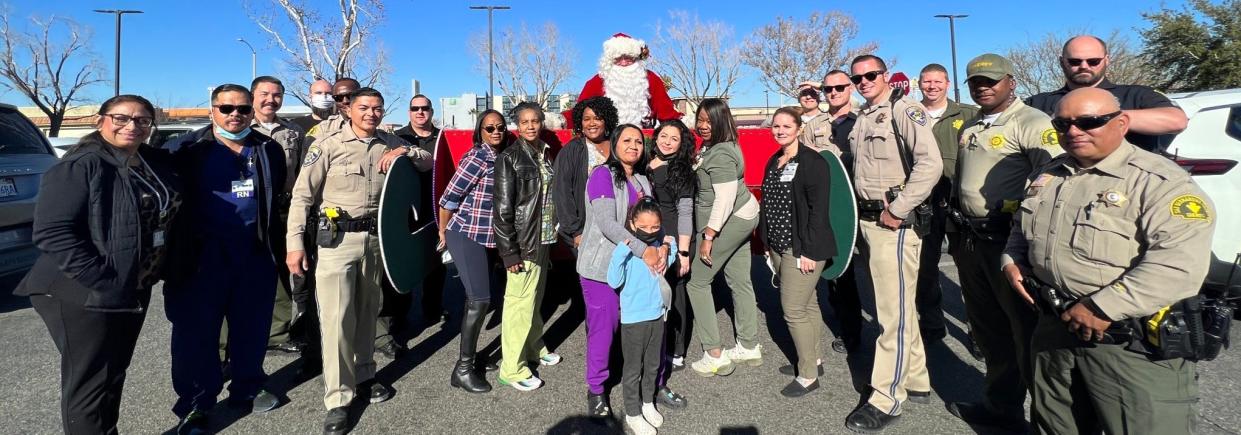 The 3rd annual Inland Empire Holiday Cheer caravan included law enforcement officials escorting Santa Claus to medical facilities and hospitals across the Victor Valley.