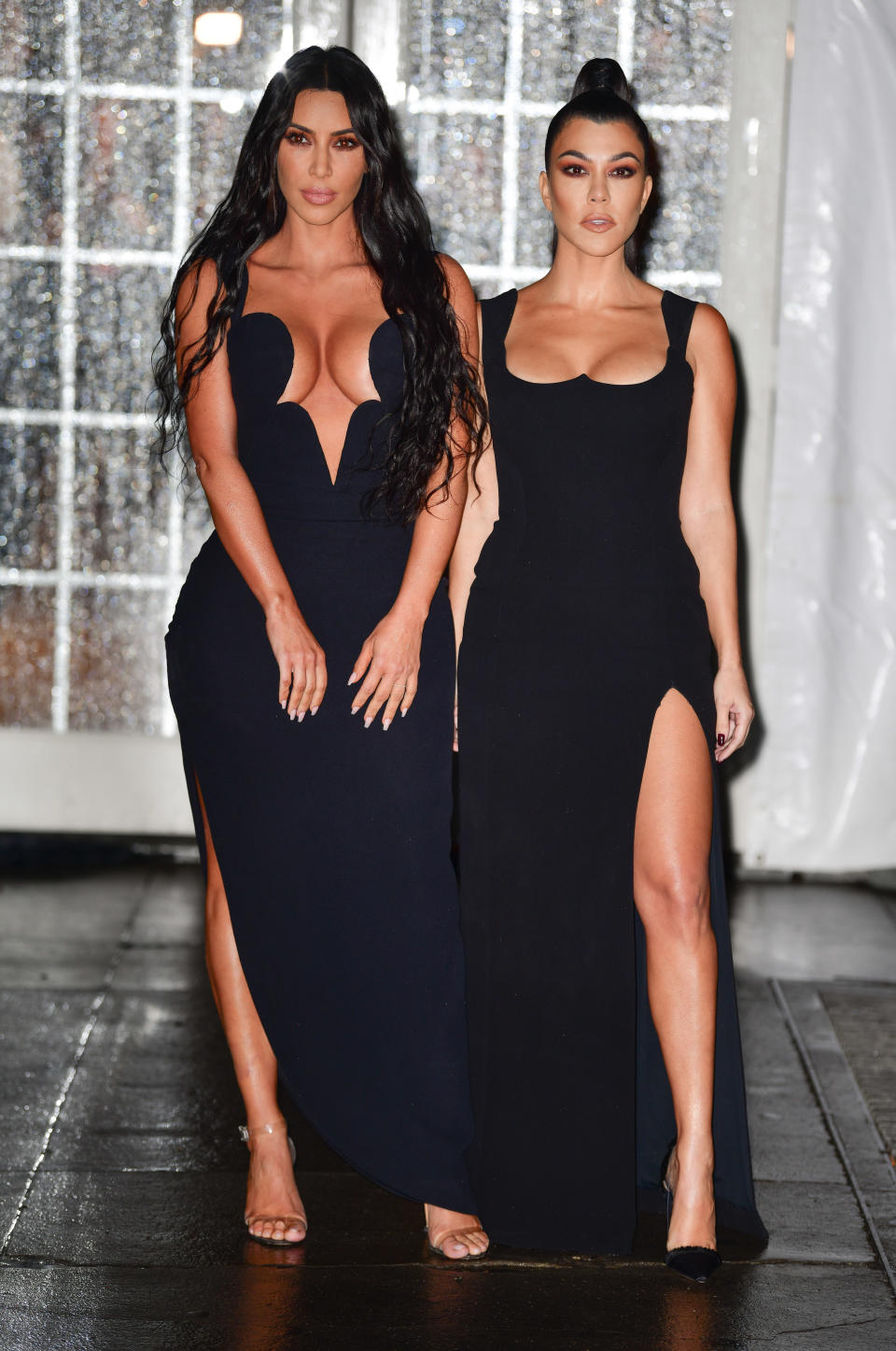 Kim Kardashian wore a revealing Versace gown on the 2019 amfAR red carpet in New York City. Photo: Getty Images