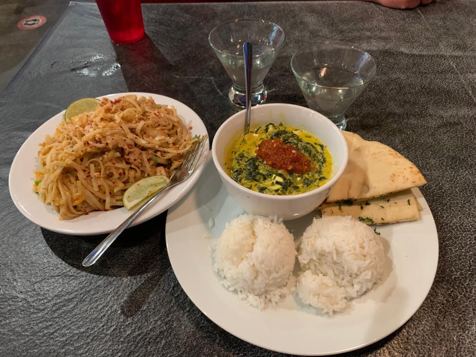 One local told the Think, Texas road trippers they would find no Thai or Indian food in Nacogdoches. Yet the pad Thai and spinach paneer at the Asian fusion Barkeeps did the job.