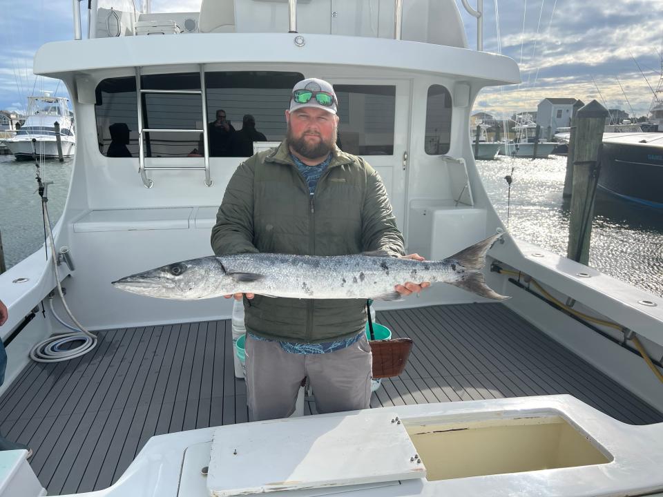 Stephen Humphrey of Ellicott City caught a 13-pound great barricuda on Oct. 6 to set the new Maryland state record.