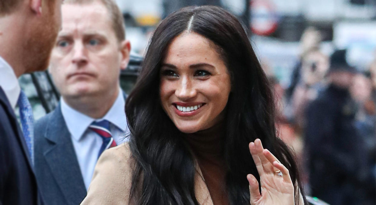 Meghan Markle and Prince Harry made their first engagement of 2020 on Tuesday. [Photo: Getty]