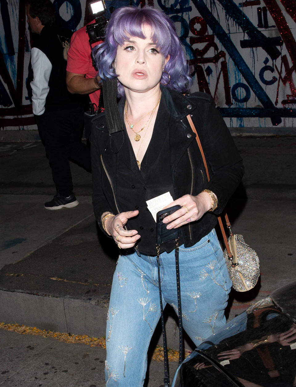 <p>Kelly Osbourne leaves Craig’s Restaurant in West Hollywood on Monday night.</p>