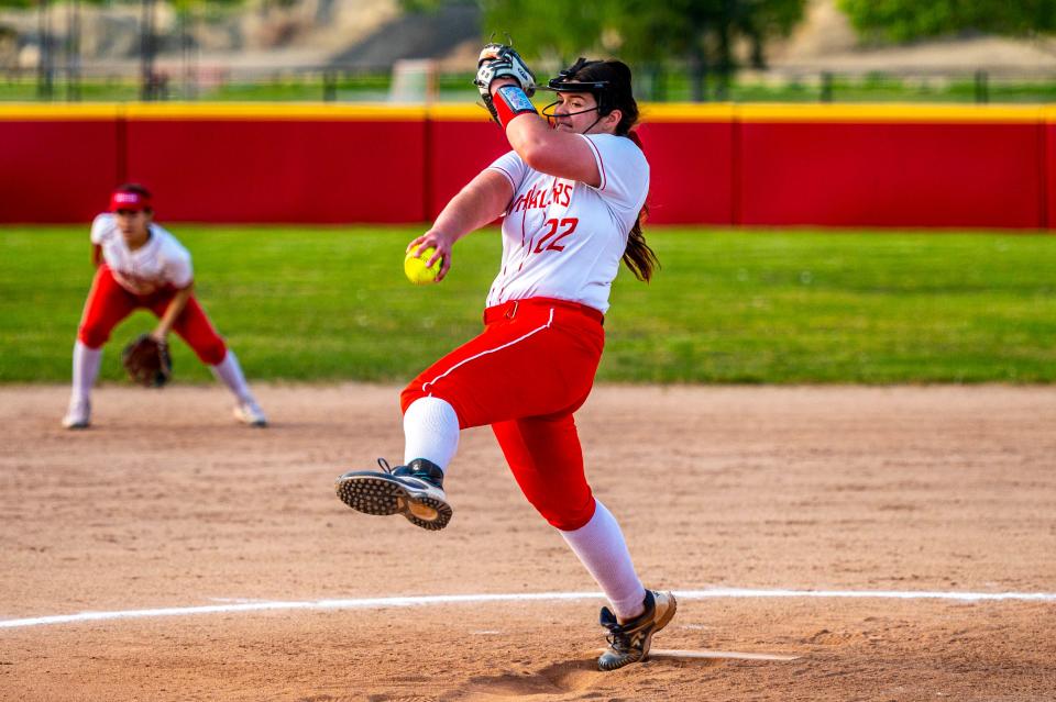 New Bedford's Lilly Gray fires to the plate.