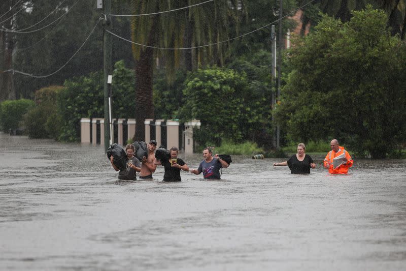 A severe rain event affecting the state of New South Wales is seen in Sydney