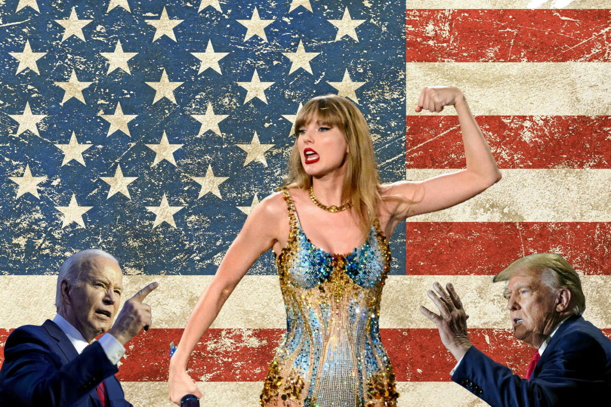 En 2020, Taylor Swift avait appelé à voter Joe Biden un mois avant le scrutin.  - Credit:Photos Sipa / montage « Le Point » avec Canva