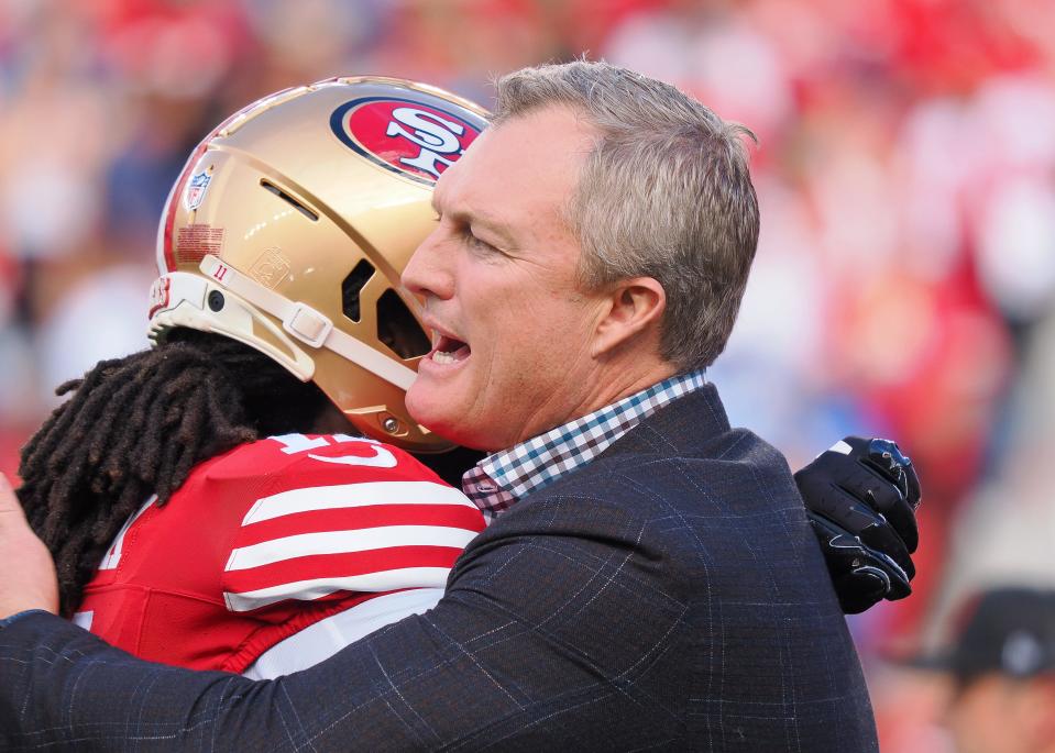 San Francisco 49ers general manager John Lynch also could be looking for a wide receiver in the first round.