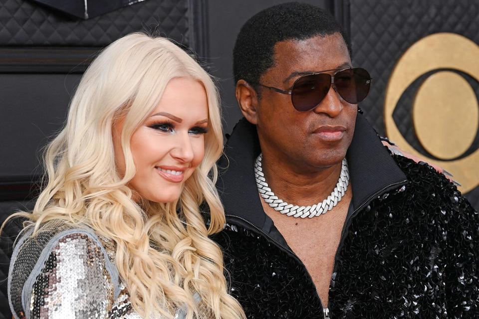 Mandatory Credit: Photo by David Fisher/Shutterstock (13755779fb) Rika and Babyface 65th Annual Grammy Awards, Arrivals, Los Angeles, USA - 05 Feb 2023