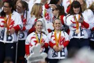 Britain Olympics - Team GB Homecoming Parade - London - 18/10/16 Ellie Robinson and Ellie Simmonds of Britain during the parade Action Images via Reuters / Peter Cziborra Livepic