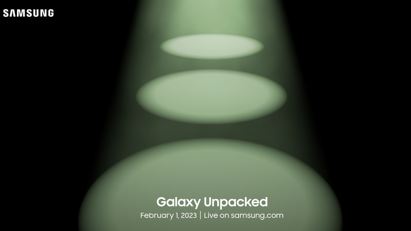 A photo of the Galaxy Unpacked invitation 