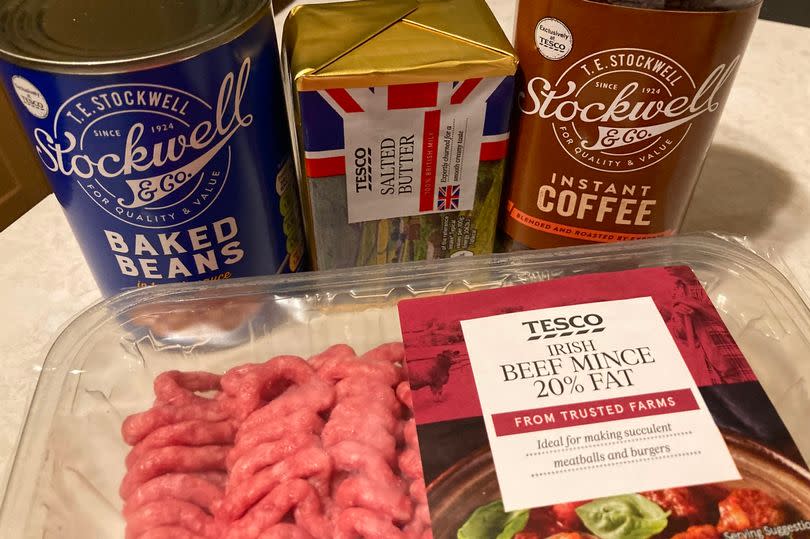 Tesco's bill has risen from £12.32 to £12.62 in a week
