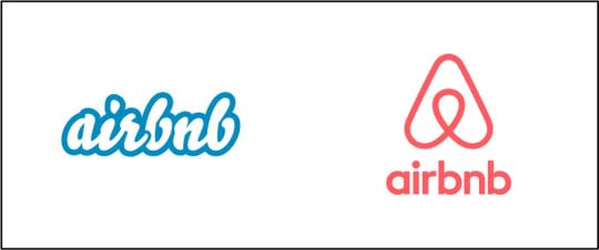 <p>Airbnb kept its name but changed its logo to, umm, what is that thing again? Should we really be looking at that in public? What if our mom comes in the room? Quickly, somebody throw a hankie over the screen.</p>