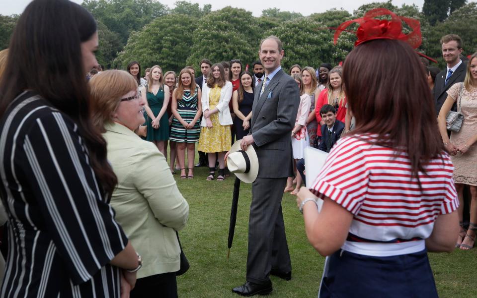 Prince Edward during a day of presentations for the Duke of Edinburgh award, in 2018 - AP