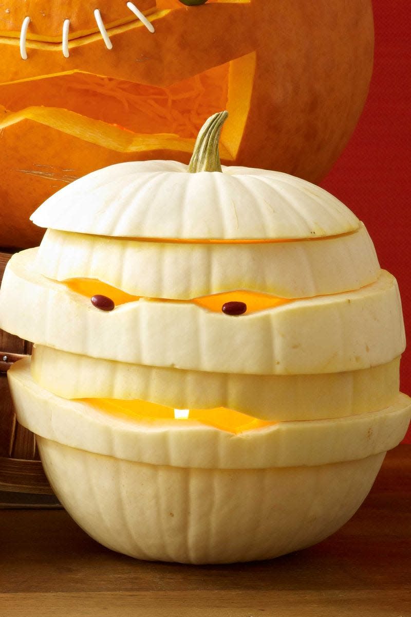 pumpkin carving ideas mummy pumpkin