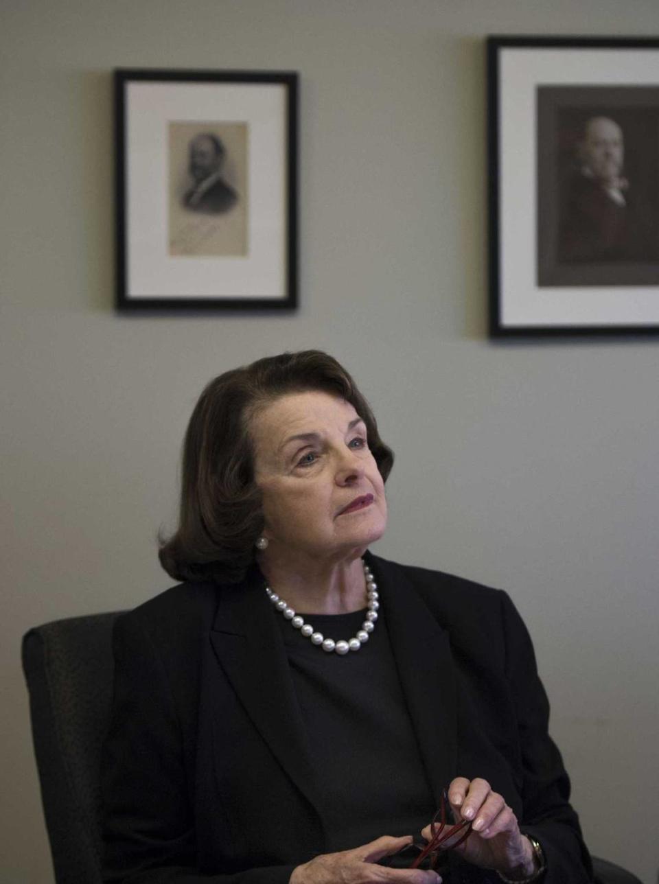 United States Sen. Dianne Feinstein talks with the editorial board of The Sacramento Bee on March 30, 2016. The senator died Friday, Sept. 29, 2023, at the age of 90.