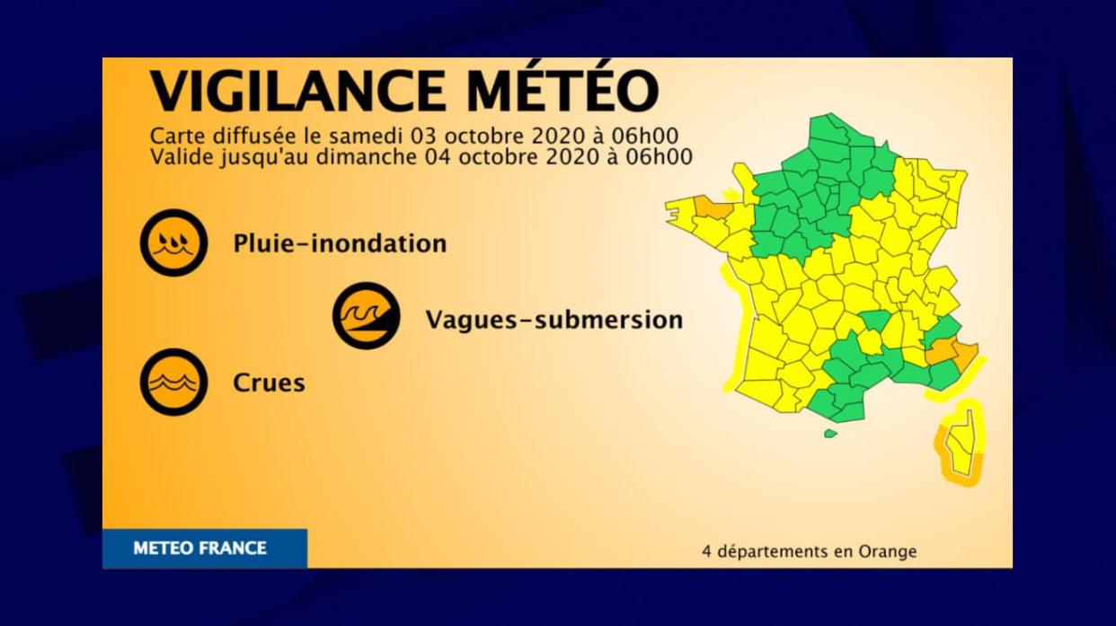 Les prévisions de Météo-France pour les heures à venir  - Météo-France 