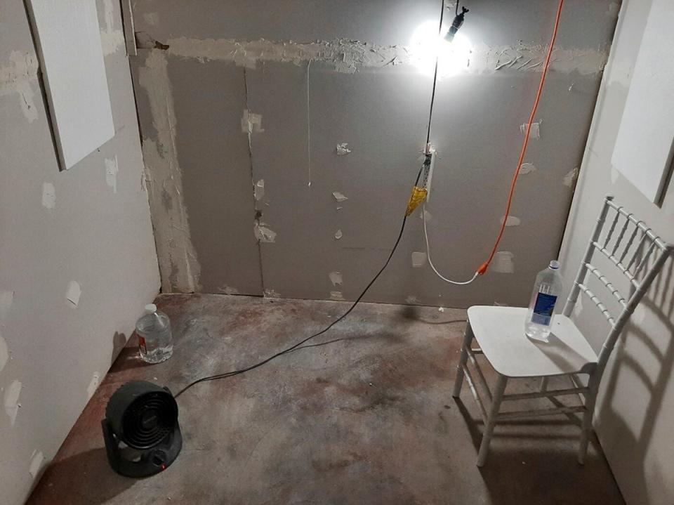 A cinderblock cell found in the garage of Negasi Zuberi (FBI)