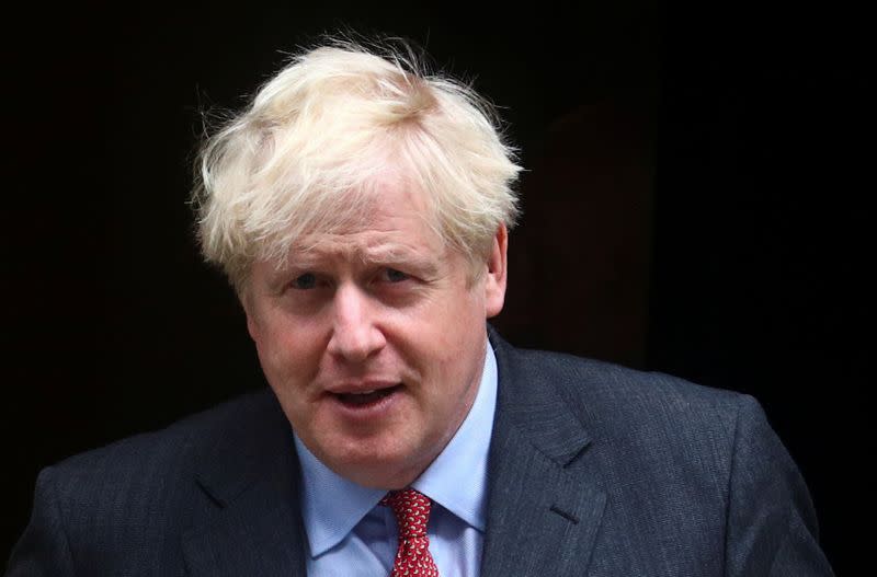 Britain's Prime Minister Boris Johnson leaves 10 Downing Street, in London