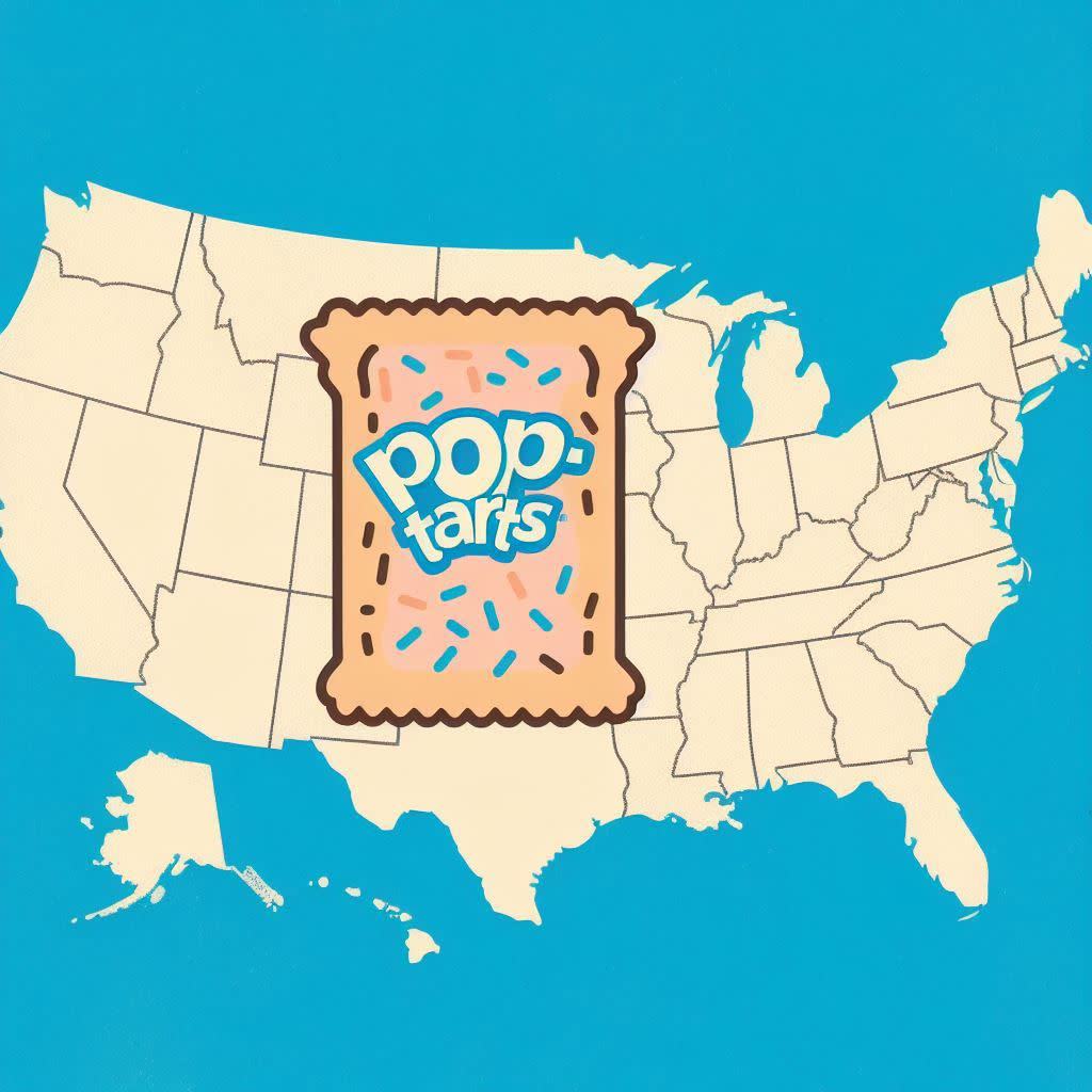 pop-tarts US map A.I. art by Microsoft Copilot