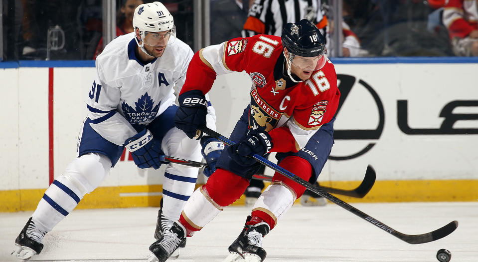 The strong play of Florida’s Aleksander Barkov at both ends of the ice made him the best player on the ice in the Panthers-Leafs game on Saturday night. Considering how good Toronto’s Mitch Marner was, that’s saying something. (Getty)