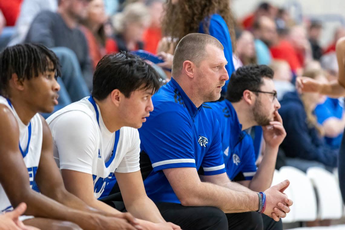 Tyler Keim has experienced immediate success with the Independent boys basketball team after transitioning from a successful career as a summer AAU club coach with the Wichita Padres.