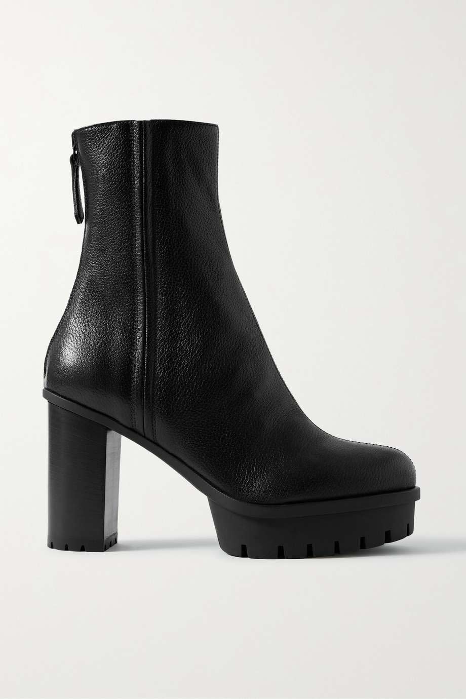 Francoise 60 Textured-Leather Platform Ankle Boots