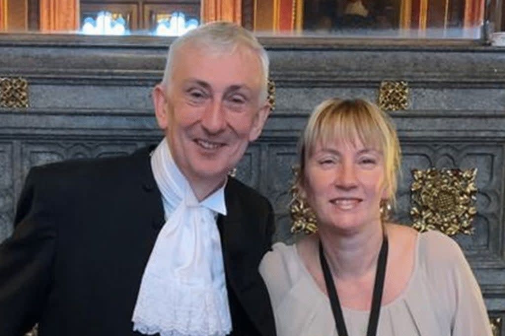 Commons Speaker Sir Lindsay Hoyle has unveiled a plaque to Julia Clifford, saying “we have lost one of our dearest friends”.  (Jessica Taylor/UK Parliament)