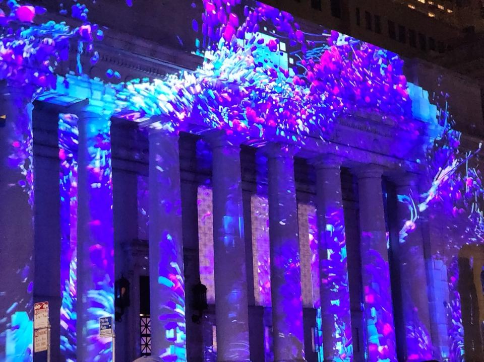 From December 1-10, projection tech from Panasonic Connect will illuminate six iconic San Francisco buildings, including the Ferry Building and Salesforce Tower, with art from 13 local and internationally renowned artists.