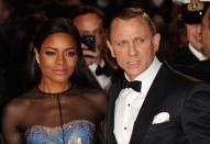 LONDON, ENGLAND - OCTOBER 23: Naomie Harris and Daniel Craig attend the Royal World Premiere of 'Skyfall' at the Royal Albert Hall on October 23, 2012 in London, England. (Photo by Eamonn McCormack/Getty Images)