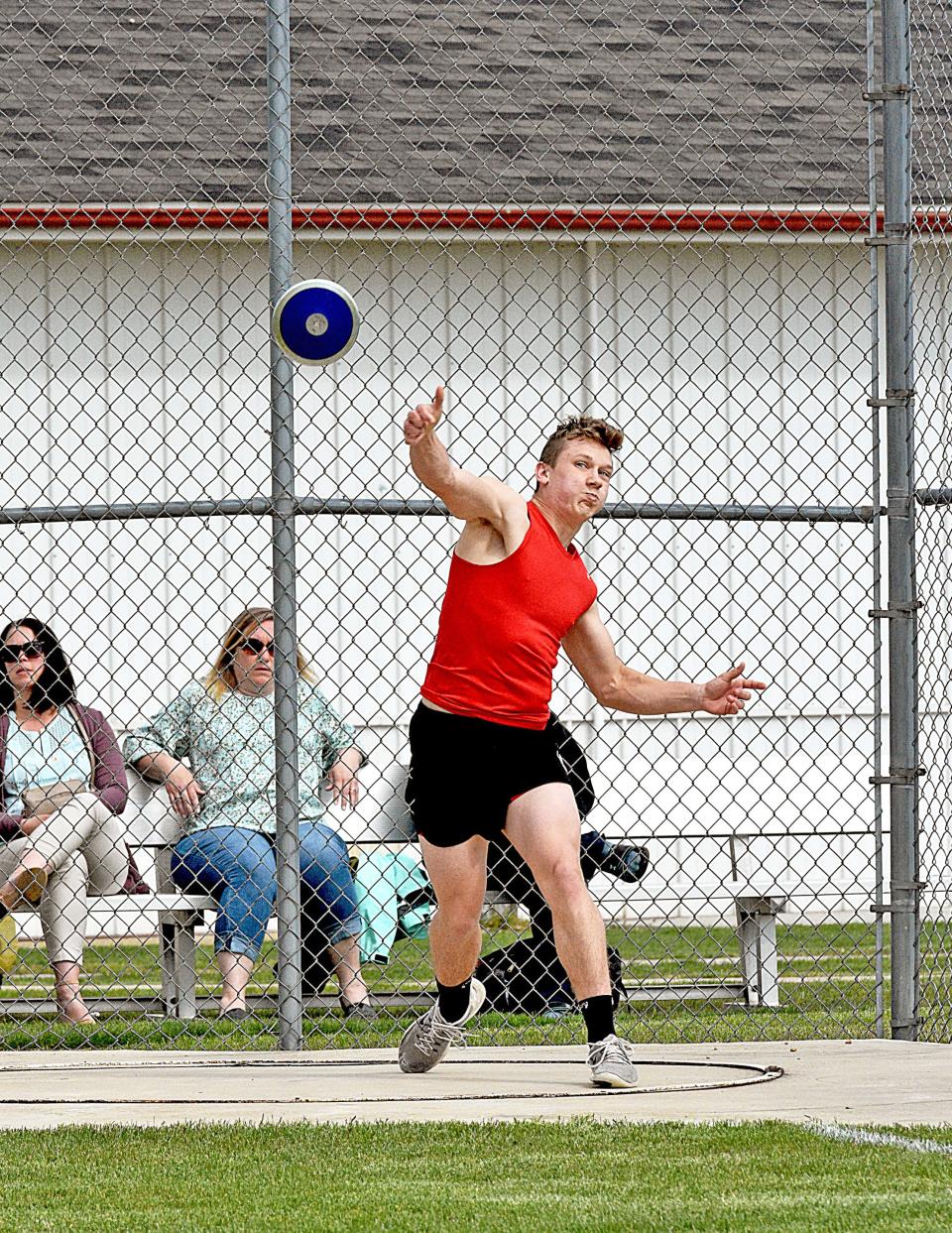 Tekonsha's Wyatt Blashfield, shown here during his sophomore season, booked his return trip to the MHSAA State Finals in the discus.